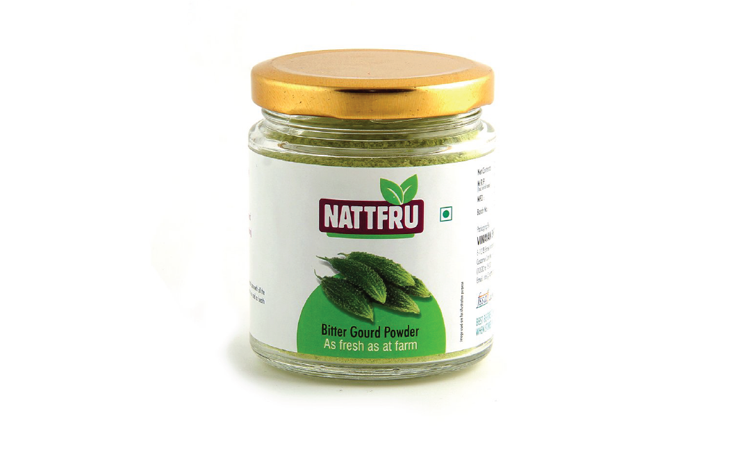 Nattfru Bitter Gourd Powder    Glass Jar  25 grams